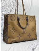 2020 LOUIS VUITTON ON THE GO GM IN BROWN MONOGRAM REVERSE CANVAS
