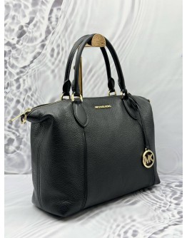 MICHAEL KORS SIERRA TOTE BAG IN BLACK LEATHER