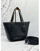 MARC JACOBS THE TRADEMARC TOTE BAG IN BLACK LEATHER