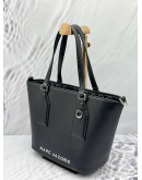 MARC JACOBS THE TRADEMARC TOTE BAG IN BLACK LEATHER