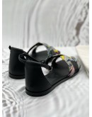 (UNUSED) HERMES SANTORINI SANDALS SIZE 40 IN MULTICOLOR LEATHER 