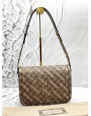 (LIKE NEW) GUCCI X BALENCIAGA HACKER PROJECT SMALL HORSEBIT 1955 SHOULDER BAG IN BEIGE WITH EBONY GG SUPREME CANVAS -FULL SET-