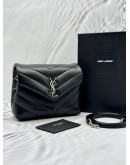 (LIKE NEW) YSL SAINT LAURENT LOULOU TOY SHOULDER AND CROSSBODY BAG IN BLACK LEATHER -FULL SET-