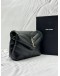 (LIKE NEW) YSL SAINT LAURENT LOULOU TOY SHOULDER AND CROSSBODY BAG IN BLACK LEATHER -FULL SET-