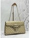 GUCCI EMILY SMALL SHOULDER BAG IN METALLIC GOLD GG GUCCISSIMA LEATHER