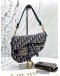 (CLEAR STOCK) CHRISTIAN DIOR SADDLE BAG IN BLUE DIOR OBLIQUE JACQUARD 