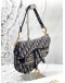 (CLEAR STOCK) CHRISTIAN DIOR SADDLE BAG IN BLUE DIOR OBLIQUE JACQUARD 