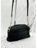 CHRISTIAN DIOR SHOULDER BAG IN BLACK CANNAGE NYLON WITH LEATHER