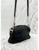 CHRISTIAN DIOR SHOULDER BAG IN BLACK CANNAGE NYLON WITH LEATHER