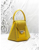(LIKE NEW) SWAROVSKI WEINSANTO TOP HANDLE BAG IN YELLOW LEATHER 
