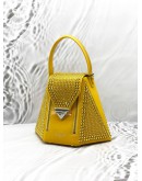 (LIKE NEW) SWAROVSKI WEINSANTO TOP HANDLE BAG IN YELLOW LEATHER 