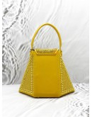 (LIKE NEW) SWAROVSKI WEINSANTO TOP HANDLE BAG IN YELLOW LEATHER 