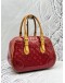 LOUIS VUITTON SUMMIT DRIVE BAG IN RED MONOGRAM VERNIS LEATHER