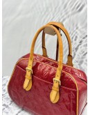 LOUIS VUITTON SUMMIT DRIVE BAG IN RED MONOGRAM VERNIS LEATHER