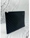 LOUIS VUITTON DISCOVERY GM POUCH IN BLACK DAMIER INFINI LEATHER
