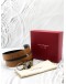 SALVATORE FERRAGAMO GANCINI REVERSIBLE BELT SIZE 95CM IN BROWN WITH BLACK LEATHER -FULL SET-
