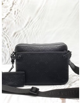 LOUIS VUITTON TRIO MESSENGER IN BLACK MONOGRAM SHADOW LEATHER