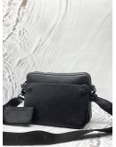 LOUIS VUITTON TRIO MESSENGER IN BLACK MONOGRAM SHADOW LEATHER