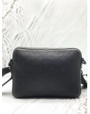 LOUIS VUITTON TRIO MESSENGER IN BLACK MONOGRAM SHADOW LEATHER