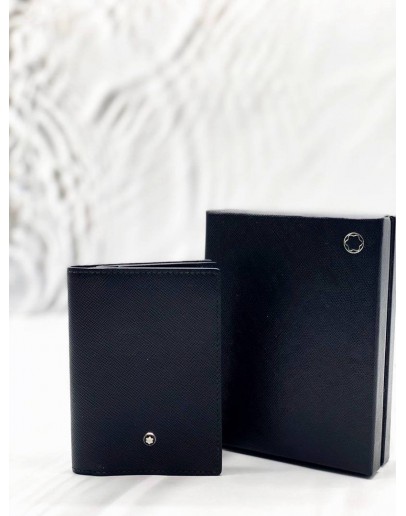 (LIKE NEW) MONTBLANC CARD HOLDER IN BLACK LEATHER