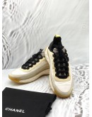 CHANEL SNEAKERS SIZE 41 IN WHITE WITH YELLOW COLORWAY