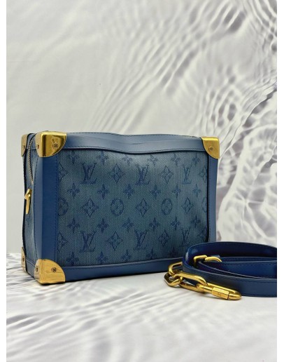 LOUIS VUITTON SOFT TRUNK IN BLUE MONOGRAM DENIM WITH LEATHER