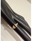 (UNUSED) TIFFANY & CO. TIFFANY T DIAMOND WIRE RING IN 18K 750 ROSE GOLD WITH DIAMOND