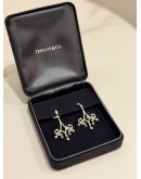 (LIKE NEW) 2023 TIFFANY & CO. DIAMOND PLATINUM SCROLL DANGLE EARRINGS 