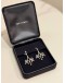 (LIKE NEW) 2023 TIFFANY & CO. DIAMOND PLATINUM SCROLL DANGLE EARRINGS 