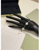 (UNUSED) 2023 VCA VAN CLEEF & ARPELS VINTAGE ALHAMBRA 5 MOTIFS BRACELET IN 18K 750 WHITE GOLD WITH MOTHER OF PEARL -FULL SET-