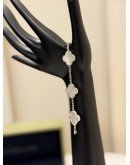 (UNUSED) 2023 VCA VAN CLEEF & ARPELS VINTAGE ALHAMBRA 5 MOTIFS BRACELET IN 18K 750 WHITE GOLD WITH MOTHER OF PEARL -FULL SET-