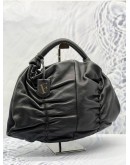 FURLA RUFFLE HOBO BAG IN BLACK NAPPA LEATHER