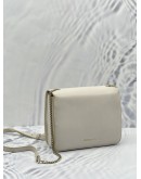 BVLGARI CHAIN SHOULDER BAG IN WHITE AND YELLOW WITH BLACK CALFSKIN LEATHER