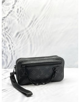 (PROMO) (LIKE NEW) LOUIS VUITTON POCHETTE VOLGA IN BLACK MONOGRAM ECLIPSE CANVAS