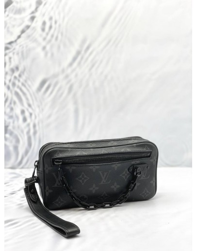 (PROMO) (LIKE NEW) LOUIS VUITTON POCHETTE VOLGA IN BLACK MONOGRAM ECLIPSE CANVAS