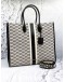 (PROMO) (LIKE NEW) MICHAEL KORS MIRELLA LARGE STRIPED TOTE BAG IN BLACK AND WHITE JACQUARD WITH CALFSKIN LEATHER