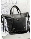 (LIKE NEW) BALENCIAGA LE CAGOLE TOTE BAG IN BLACK LEATHER