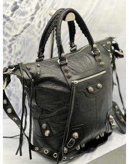 (LIKE NEW) BALENCIAGA LE CAGOLE TOTE BAG IN BLACK LEATHER