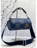 (LIKE NEW) LOUIS VUITTON SOFT POLOCHON PM CROSSBODY BAG IN BLUE DAMIER HERITAGE CANVAS