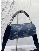 (LIKE NEW) LOUIS VUITTON SOFT POLOCHON PM CROSSBODY BAG IN BLUE DAMIER HERITAGE CANVAS