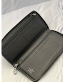 LOUIS VUITTON ZIPPY VERTICAL LONG WALLET IN BLACK MONOGRAM ECLIPSE CANVAS 