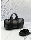 (LIKE NEW) LOUIS VUITTON KEEPALL BANDOULIERE 25 IN BLACK DAMOFLAGE CANVAS 