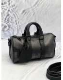 (LIKE NEW) LOUIS VUITTON KEEPALL BANDOULIERE 25 IN BLACK DAMOFLAGE CANVAS 