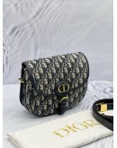 (LIKE NEW) CHRISTIAN DIOR MEDIUM DIOR BOBBY CROSSBODY BAG IN BLUE DIOR OBLIQUE JACQUARD WITH CALFSKIN LEATHER