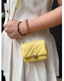 (LIKE NEW) BVLGARI SERPENTI CABOCHON MICRO CROSSBODY BAG IN YELLOW LEATHER