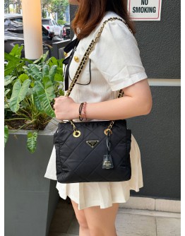 (LIKE NEW) PRADA RE-EDITION 1995 CHAINE RE-NYLON SHOULDER BAG IN BLACK NYLON