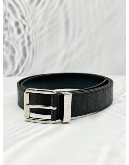 CHRISTIAN DIOR BELT SIZE 105 CM IN BLACK DIOR OBLIQUE GALAXY LEATHER 