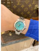 (UNUSED) 2025 TAG HEUER AQUARACER LADY PROFESSIONAL 200 SOLARGRAPH REF WBP1315 POLAR BLUE DIAL 34MM QUARTZ WATCH -FULL SET-