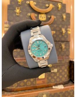 (UNUSED) 2025 TAG HEUER AQUARACER LADY PROFESSIONAL 200 SOLARGRAPH REF WBP1315 POLAR BLUE DIAL 34MM QUARTZ WATCH -FULL SET-