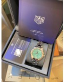 (UNUSED) 2025 TAG HEUER AQUARACER LADY PROFESSIONAL 200 SOLARGRAPH REF WBP1315 POLAR BLUE DIAL 34MM QUARTZ WATCH -FULL SET-
